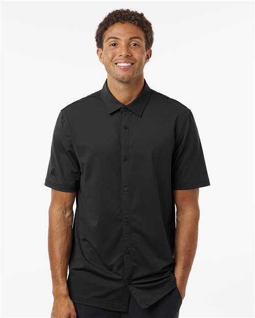 Adidas - Men's Full Button Down Short Sleeve Shirt - A595