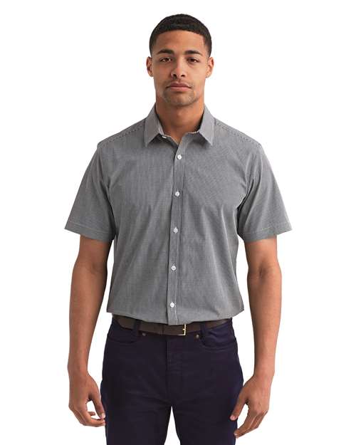 Artisan Collection by Reprime - Men's Microcheck Gingham Cotton Shirt-RP221