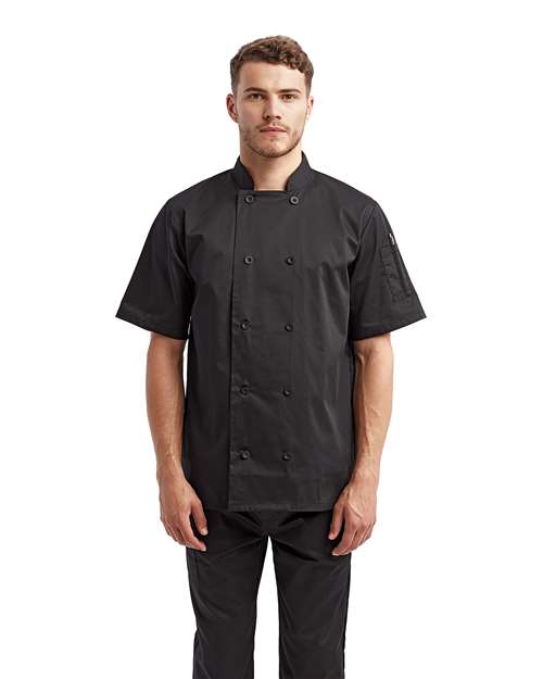 Artisan Collection by Reprime - Unisex Short Sleeve Recycled Chef Coat-RP656