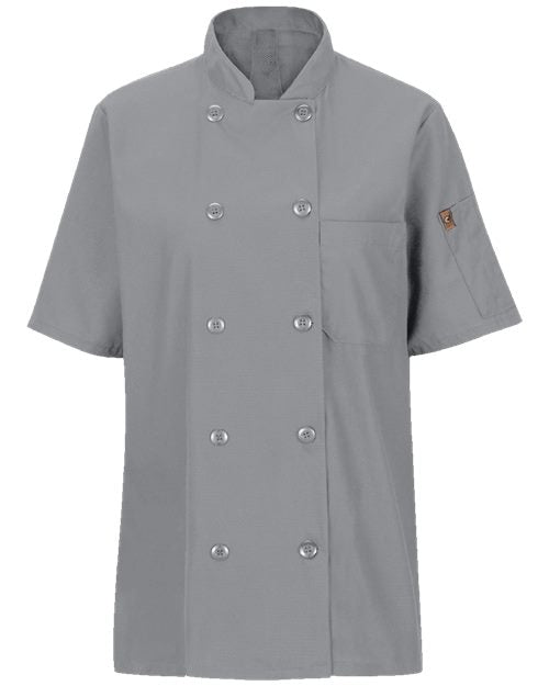 Chef Designs - Women's Mimix™ Short Sleeve Chef Coat with OilBlok- 045X