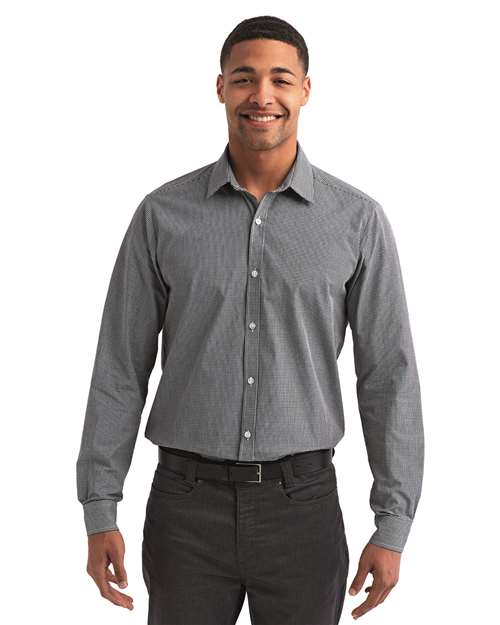 Artisan Collection by Reprime - Men's Microcheck Gingham Cotton Shirt-RP220