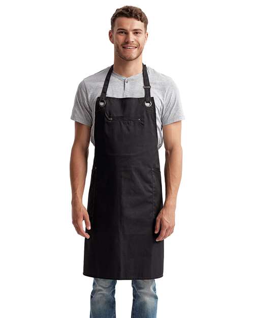 Artisan Collection by Reprime - Barley Contrast Stitch Recycled Bib Apron-RP121