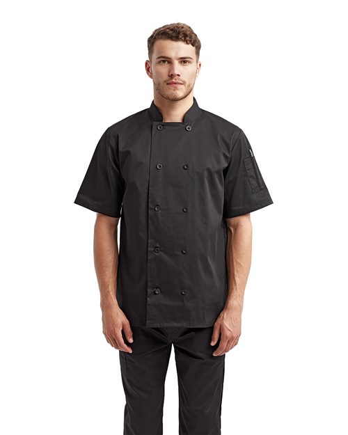 Artisan Collection by Reprime - Unisex Short Sleeve Recycled Chef Coat-RP656