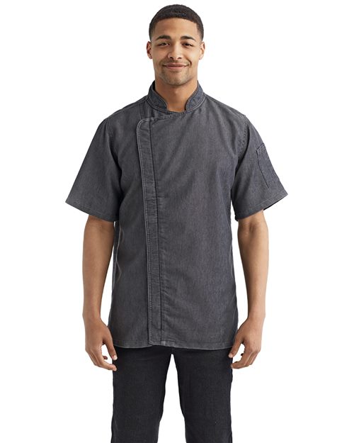 Artisan Collection by Reprime - Unisex Zip-Close Short Sleeve Chef's Coat-RP906