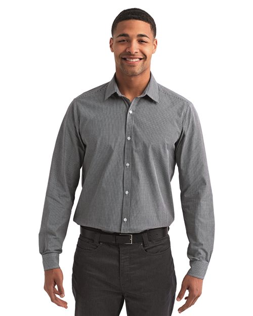 Artisan Collection by Reprime - Men's Microcheck Gingham Cotton Shirt-RP220