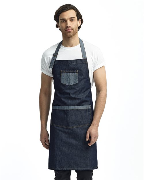 Artisan Collection by Reprime - Domain Contrast Denim Bib Apron-RP127