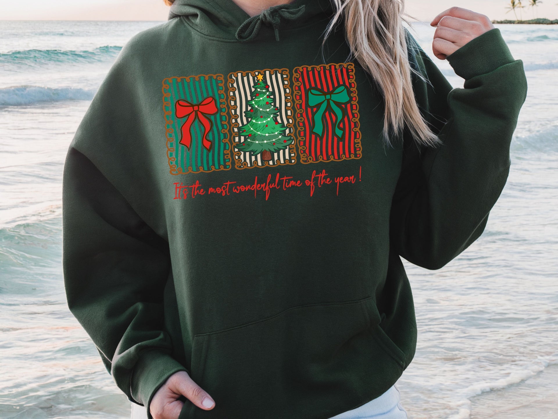 t’s the Most Wonderful Time of the Year Hoodie & Sweatshirt | Christmas Cookies & Tree Pullover | Cute Holiday Outfit-7C033