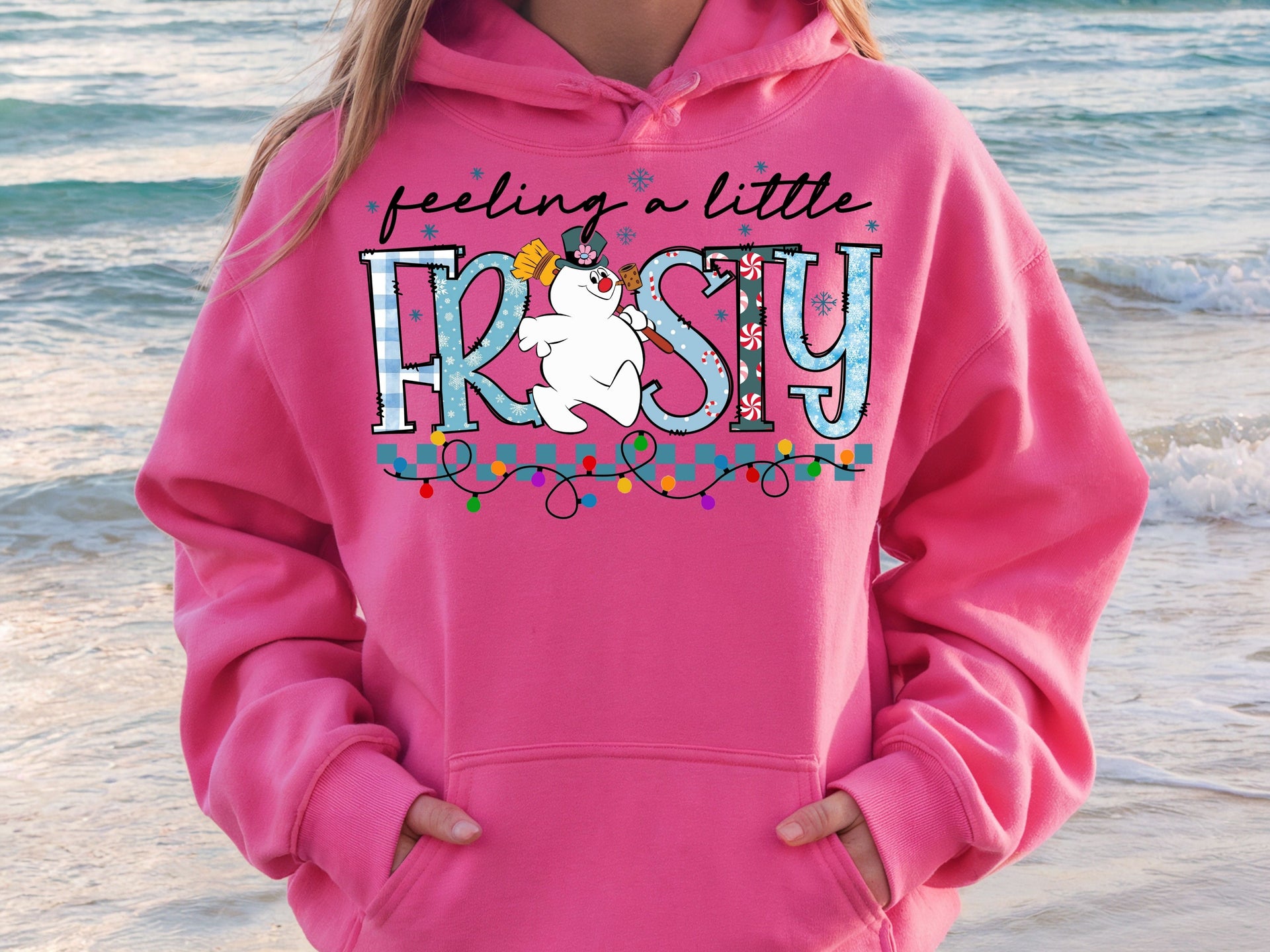 Feeling a Little Frosty Hoodie & Sweatshirt | Cute Snowman Christmas Pullover | Funny Holiday Winter Outfit-7C032