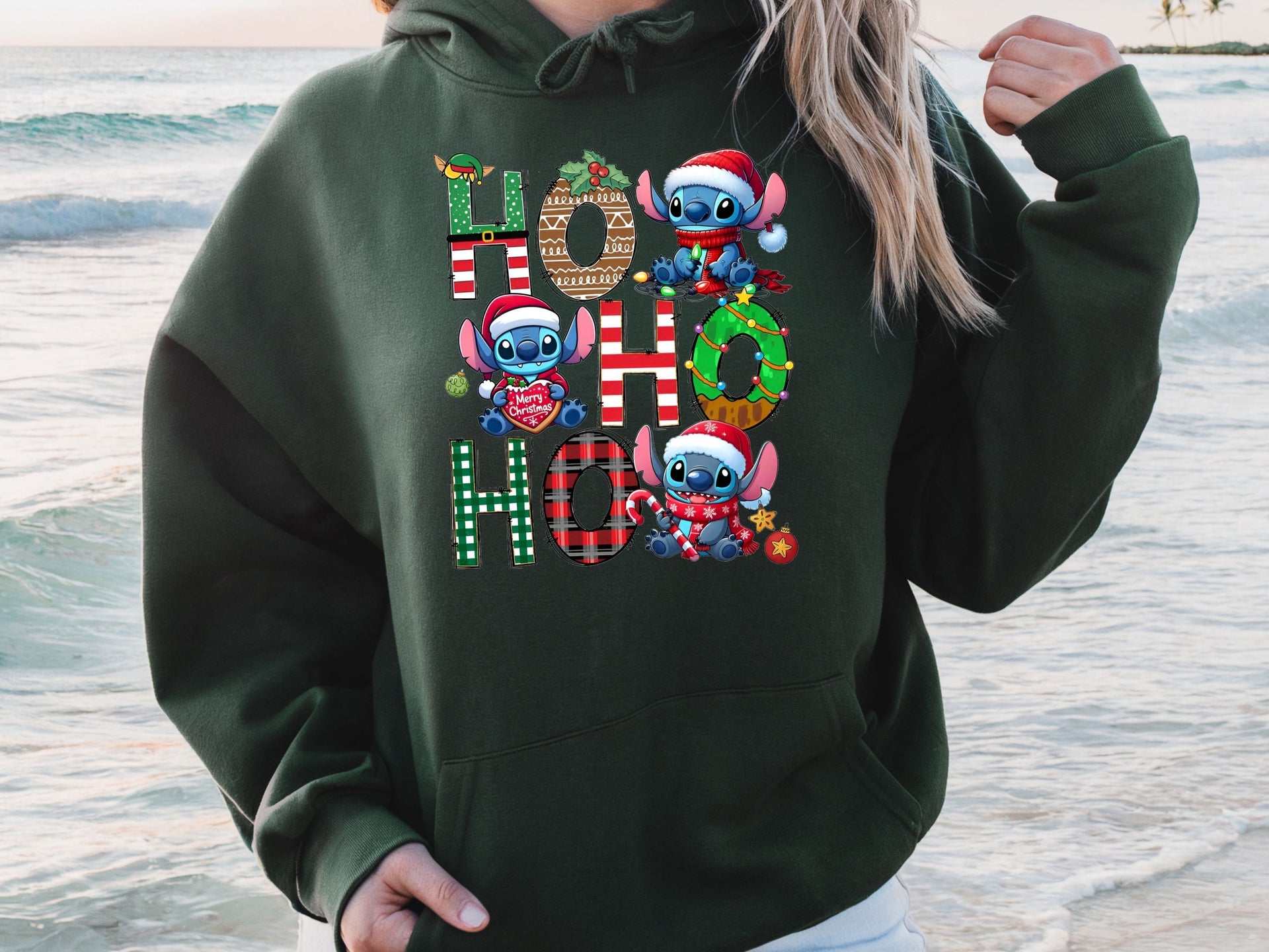 Ho Ho Ho Christmas Sweatshirt & Hoodie | Unisex Adult, Youth, Toddler Sizes | Cute Holiday Character Pullover | Festive Xmas Gift for Family-7C003