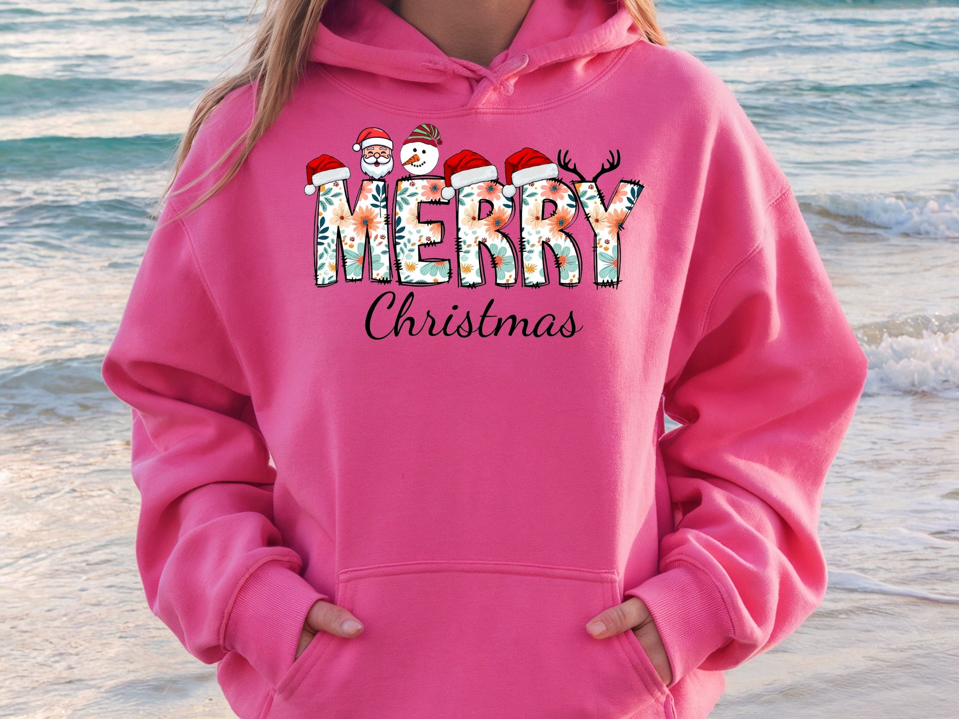 Merry Christmas Sweatshirt & Hoodie | Unisex Adult, Youth, Toddler Sizes | Cute Holiday Family Matching Outfit | Festive Winter Pullover Gift-7C018