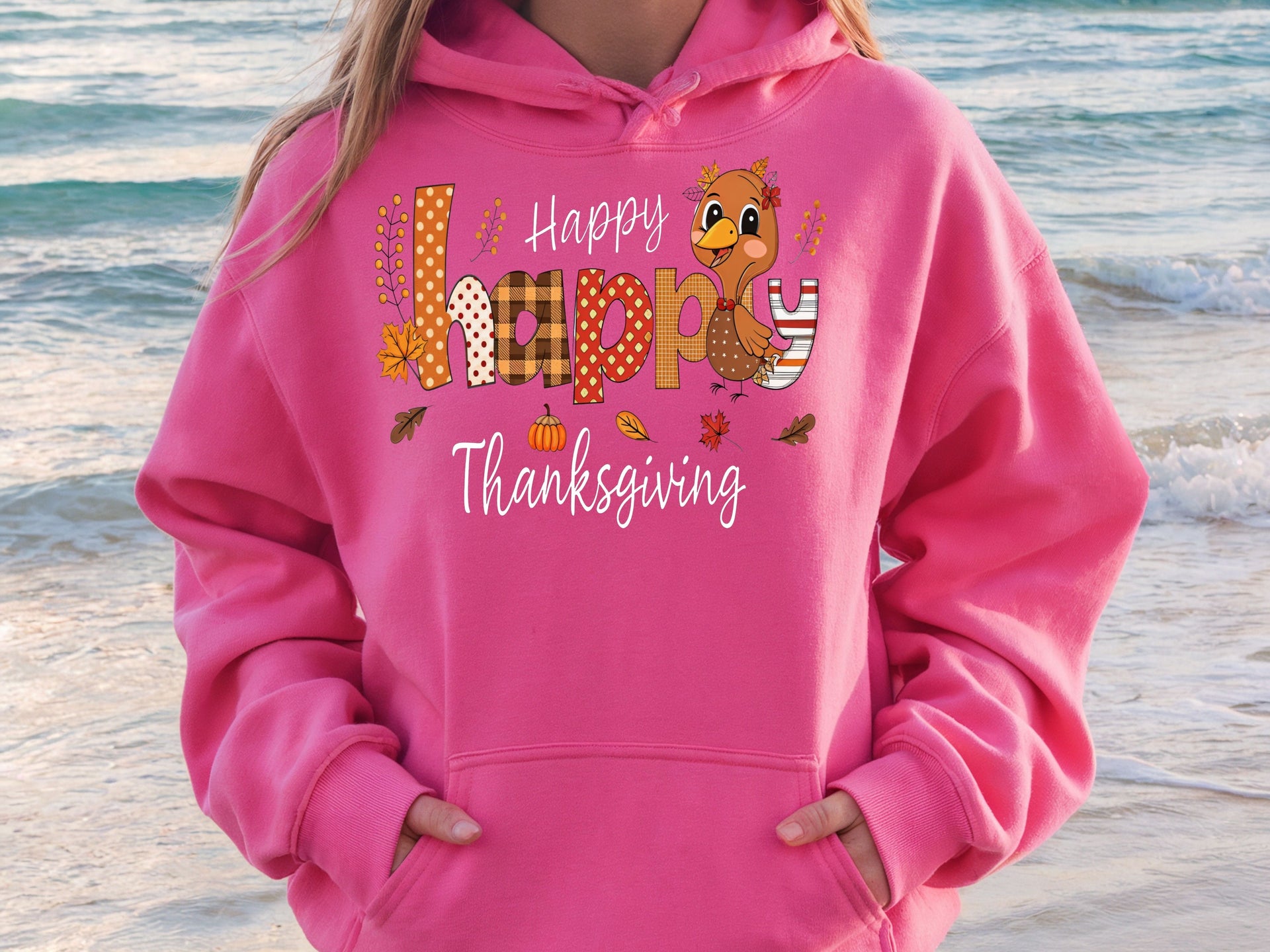 Happy Thanksgiving Sweatshirt & Hoodie | Unisex Adult, Youth, Toddler Sizes | Cute Fall Squirrel Turkey Day Pullover | Cozy Autumn Gift-70047