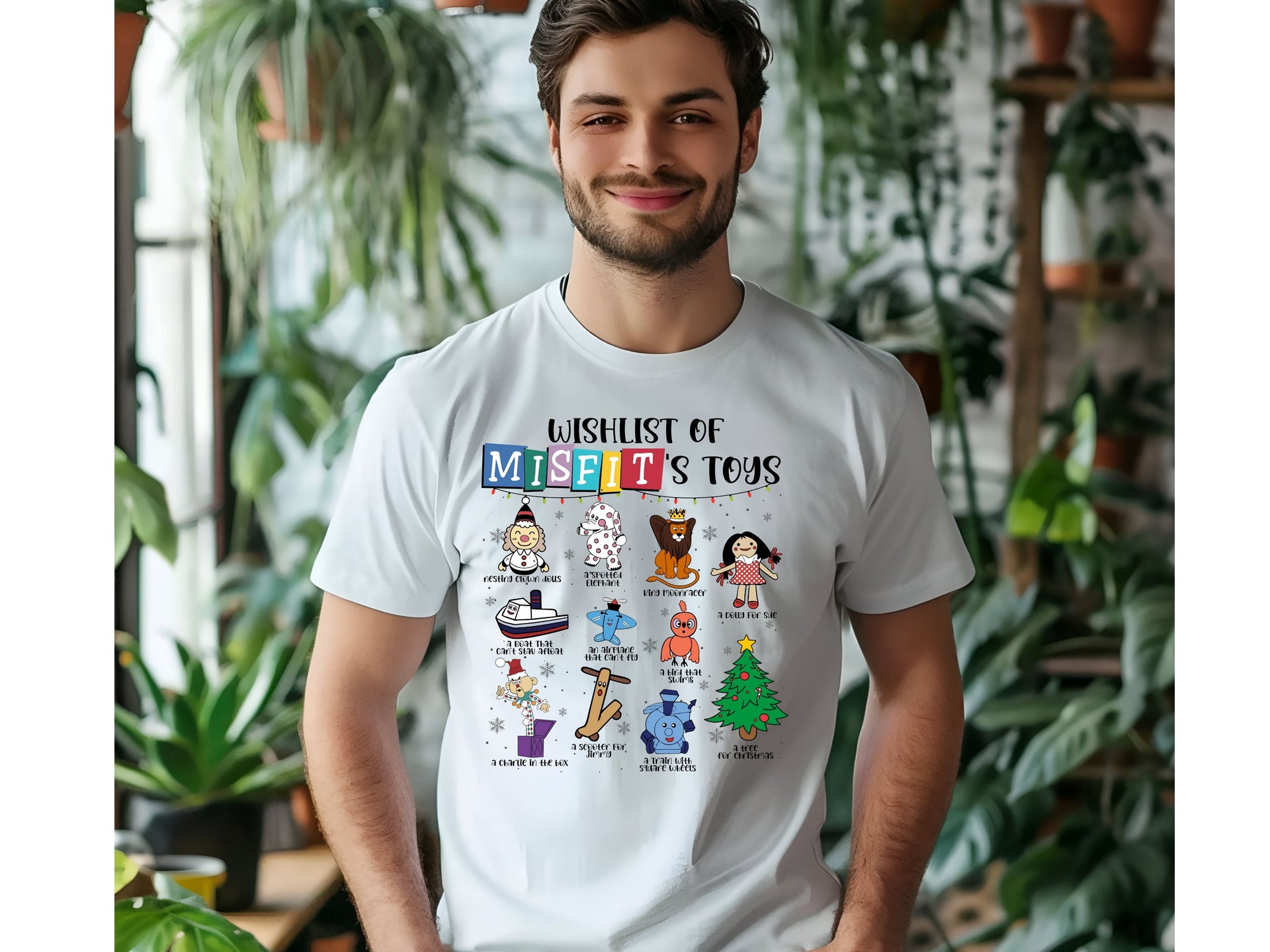 Misfit Toys Christmas T-Shirt | Rudolph Retro Holiday Tee | Classic Christmas Cartoon Design Shirt-7C063