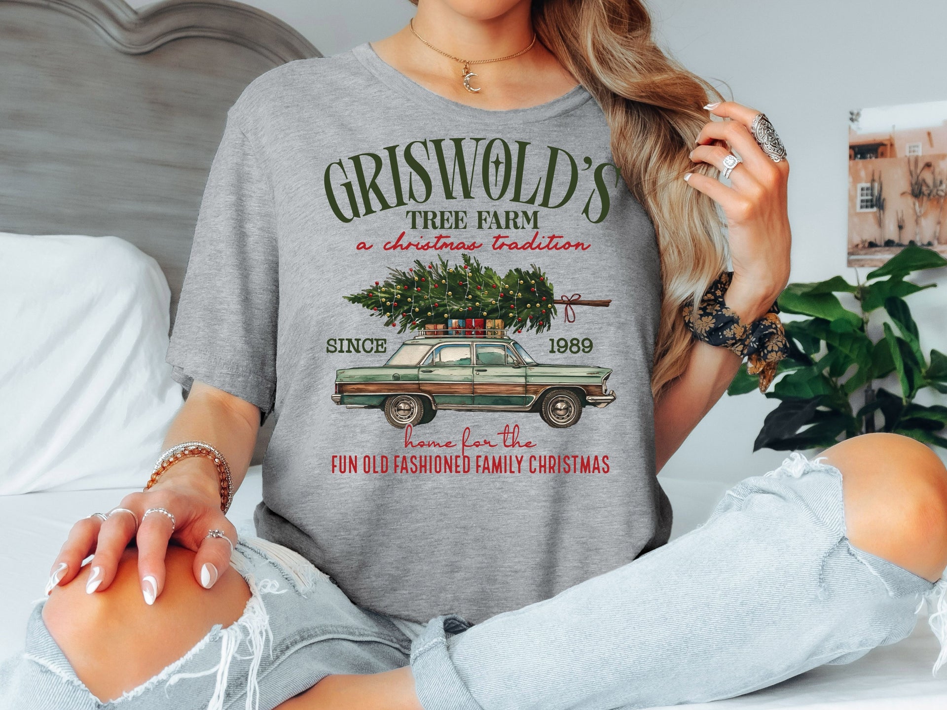 Griswold’s Tree Farm T-Shirt | Vintage Christmas Vacation Tee | Fun Old Fashioned Family Christmas Shirt-7C031