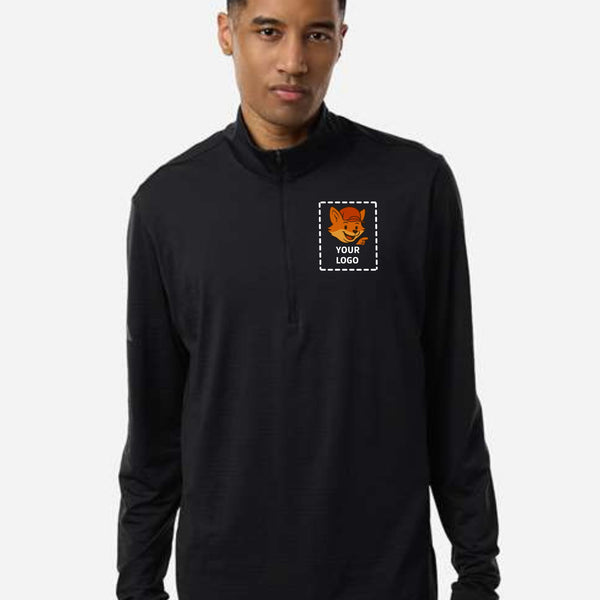 Adidas - Men's Textured Stripe Quarter-Zip Pullover - A708