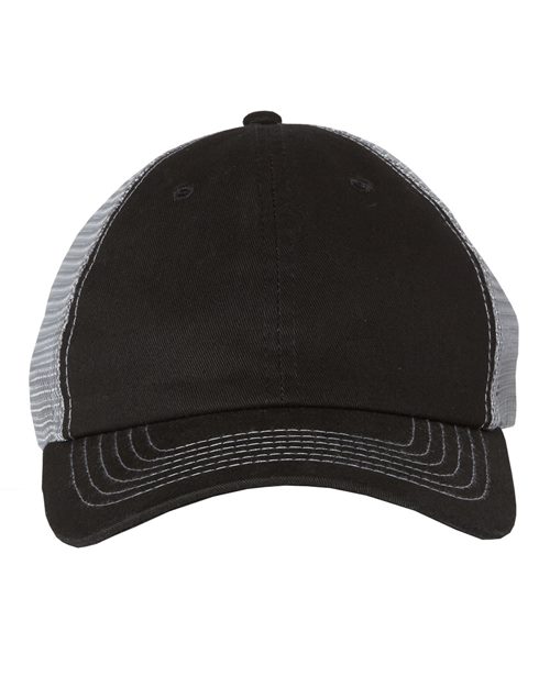Valucap - Contrast-Stitch Mesh-Back Cap