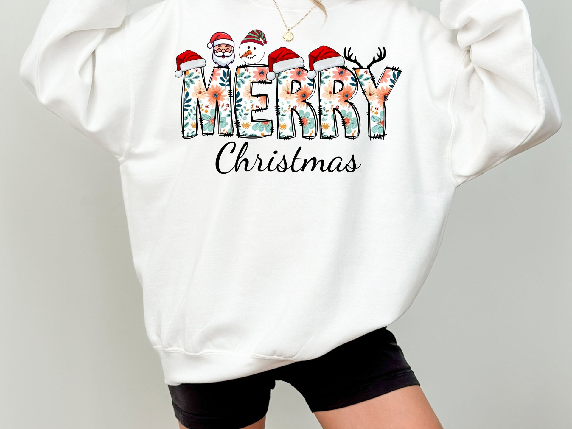 Merry Christmas Sweatshirt & Hoodie | Unisex Adult, Youth, Toddler Sizes | Cute Holiday Family Matching Outfit | Festive Winter Pullover Gift-7C018