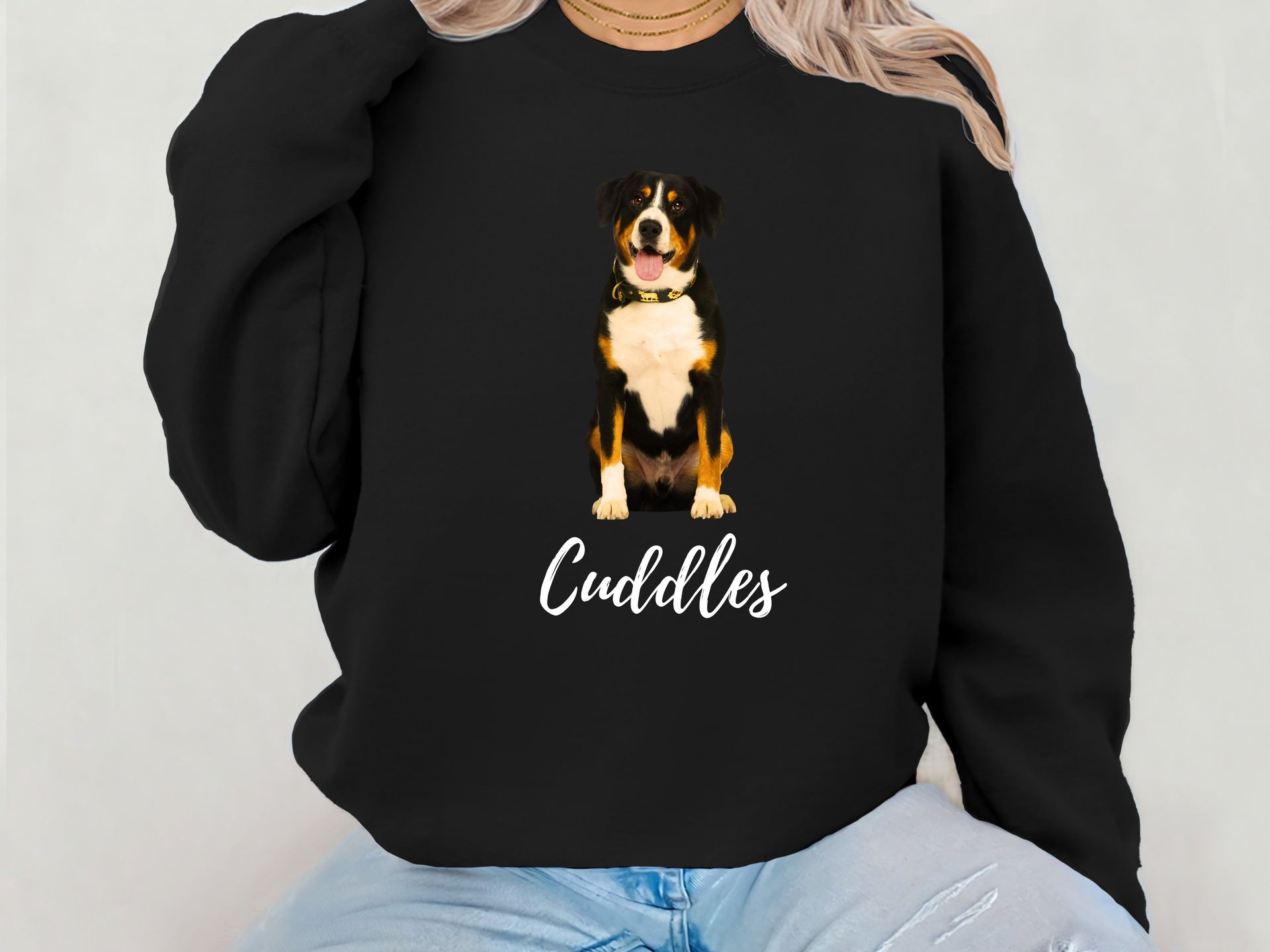 Custom Dog Name Sweatshirt & Hoodie | Personalized Pet Lover Pullover | Unisex Adult, Youth, Toddler Sizes | Dog Mom Gift | Cute Custom Pet Outfit-P002