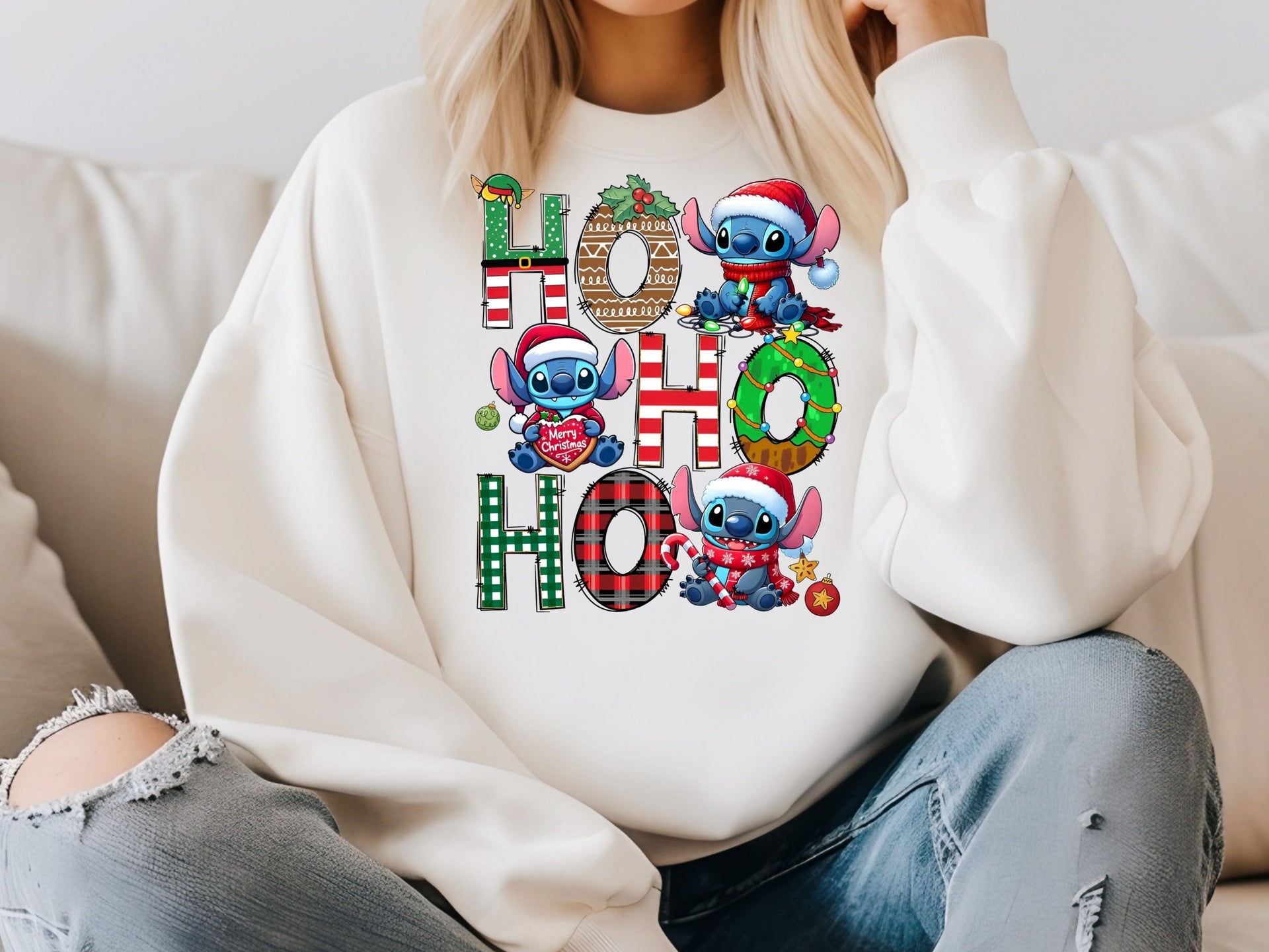 Ho Ho Ho Christmas Sweatshirt & Hoodie | Unisex Adult, Youth, Toddler Sizes | Cute Holiday Character Pullover | Festive Xmas Gift for Family-7C003