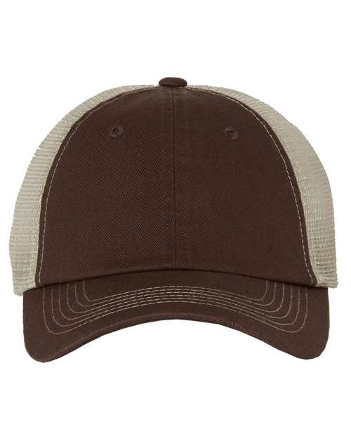 Valucap - Contrast-Stitch Mesh-Back Cap