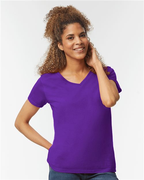 Gildan Women's Heavy Cotton™ V-Neck T-Shirt- 5V00L