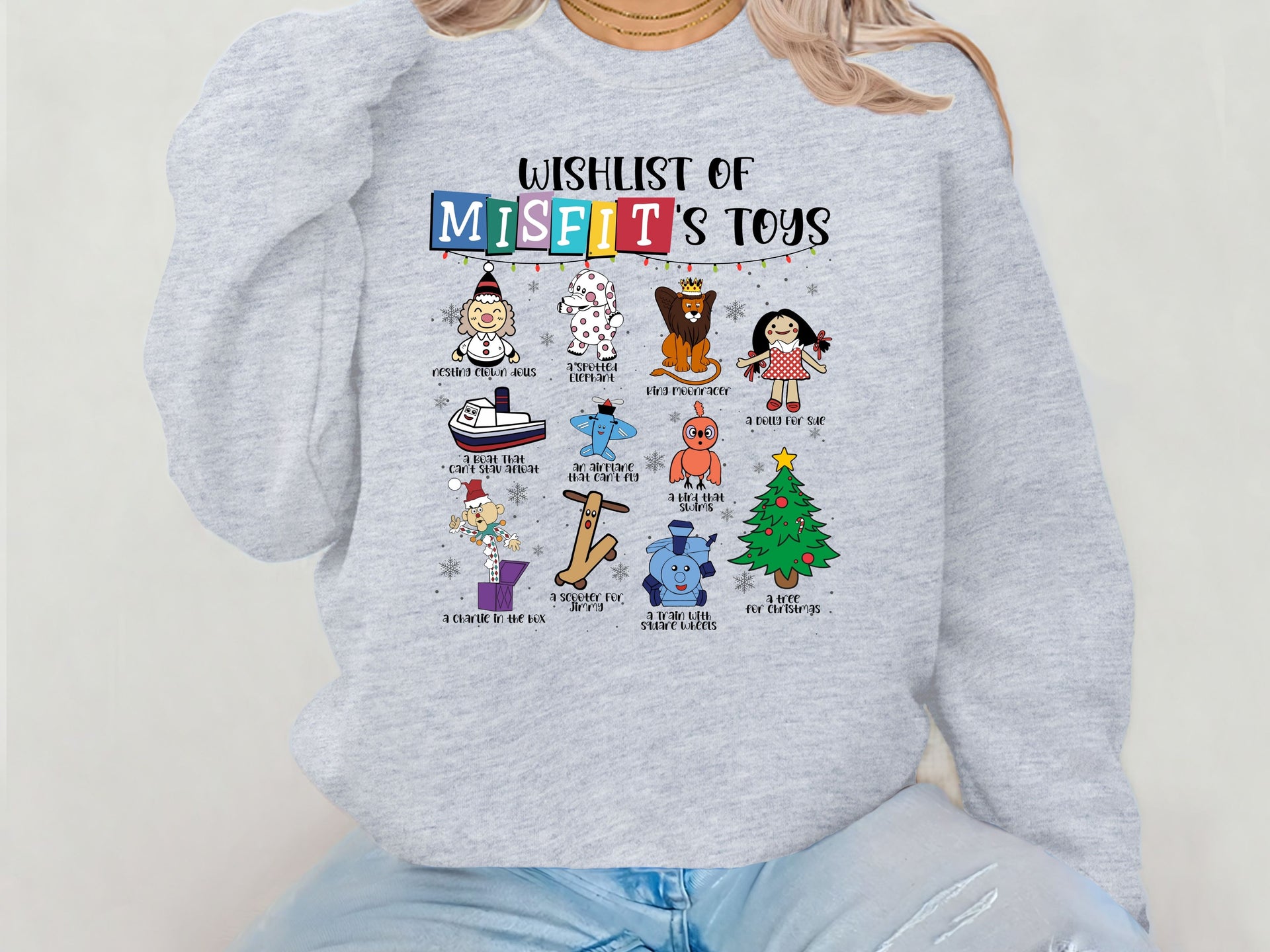 Misfit Toys Christmas Hoodie & Sweatshirt | Retro Rudolph Holiday Pullover | Classic Cartoon Christmas Movie Design-7C063