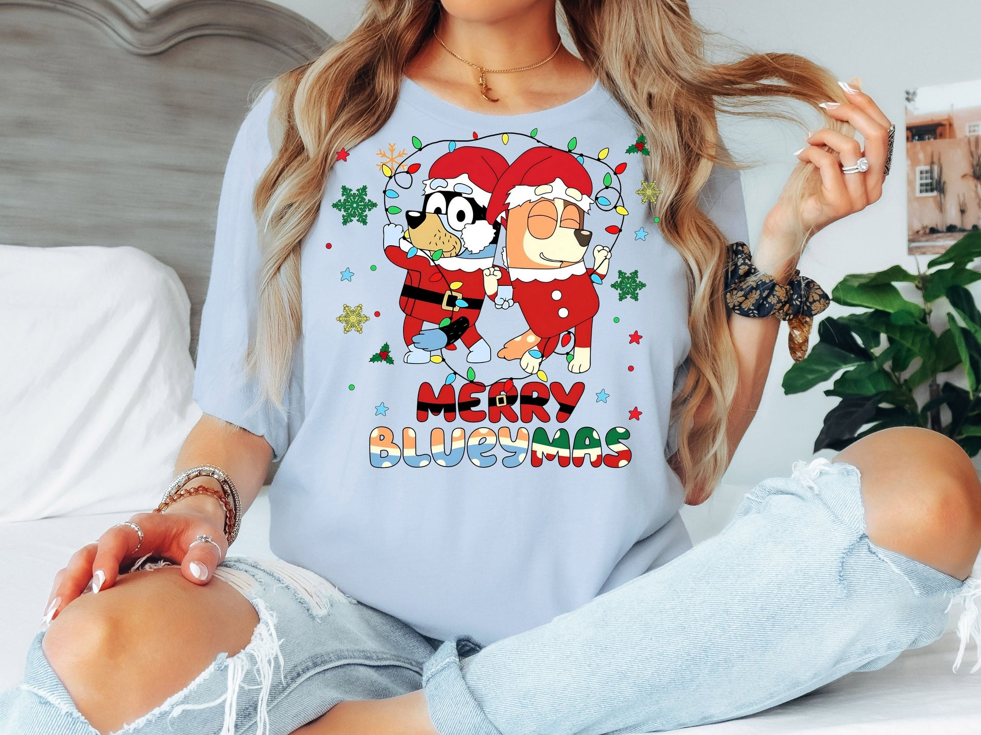 Blueymas Christmas Shirt | Cute Holiday Family Matching Tee | Xmas Graphic T-Shirt-7C0005