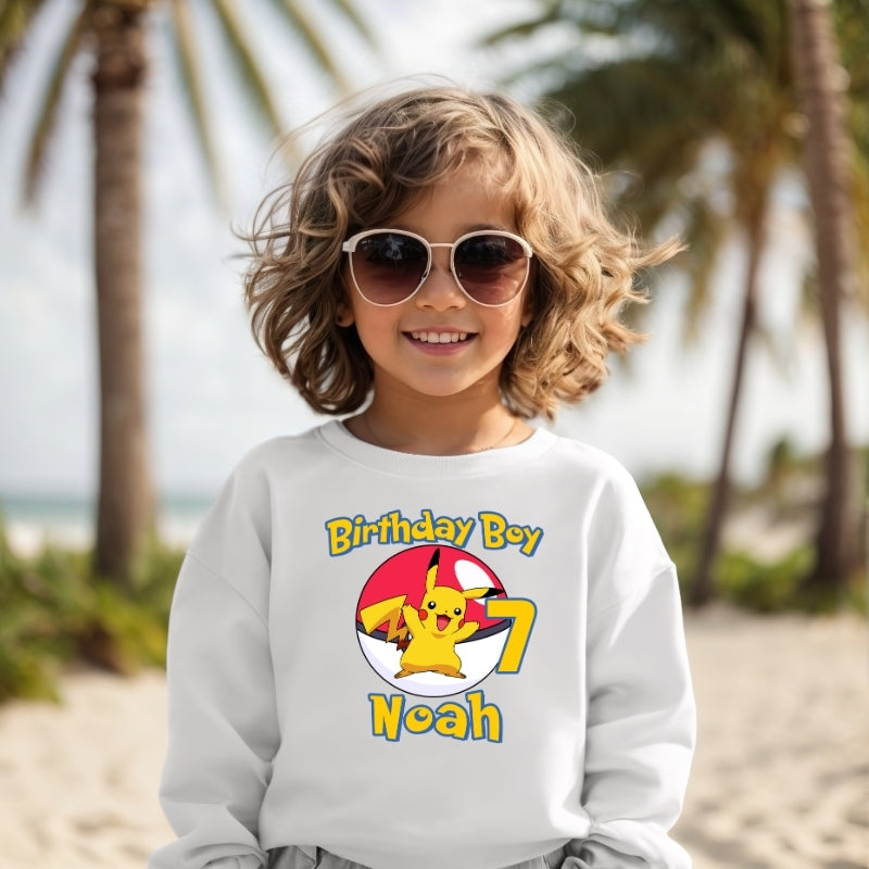 Kids Unisex Sweatshirt For Birthday Pokemon