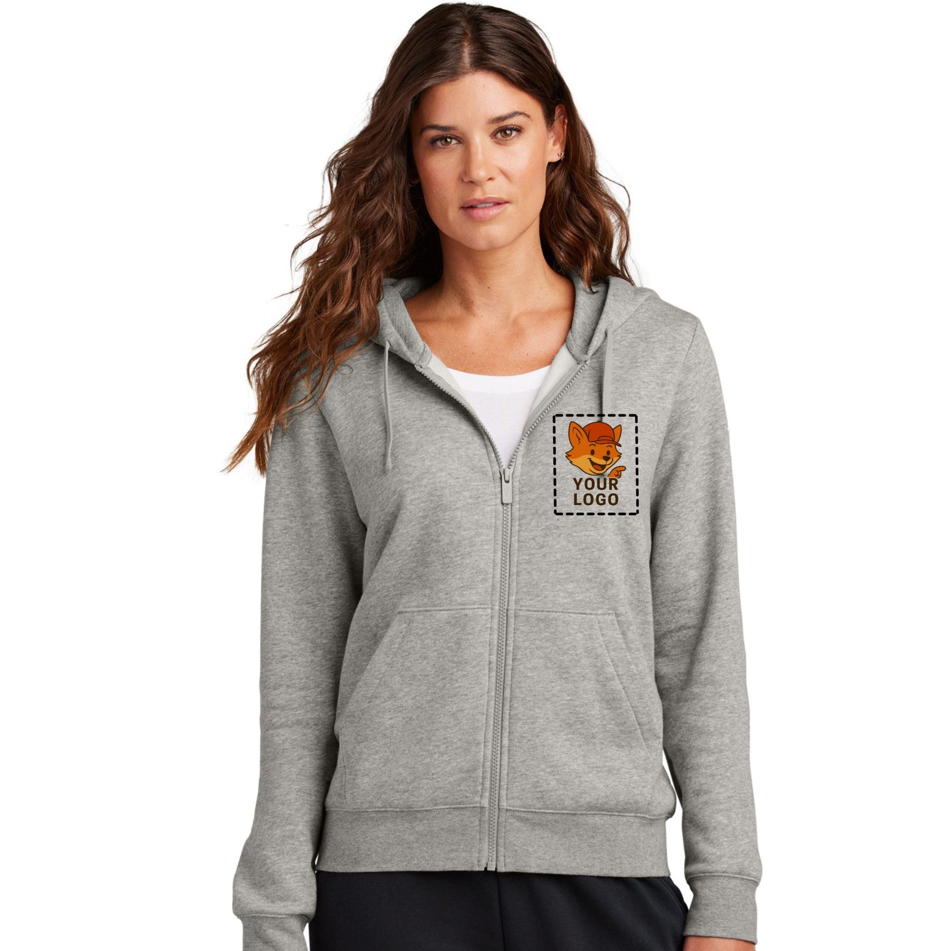 Nike Women's Club Fleece Sleeve Swoosh Full-Zip Hoodie NKFD9890