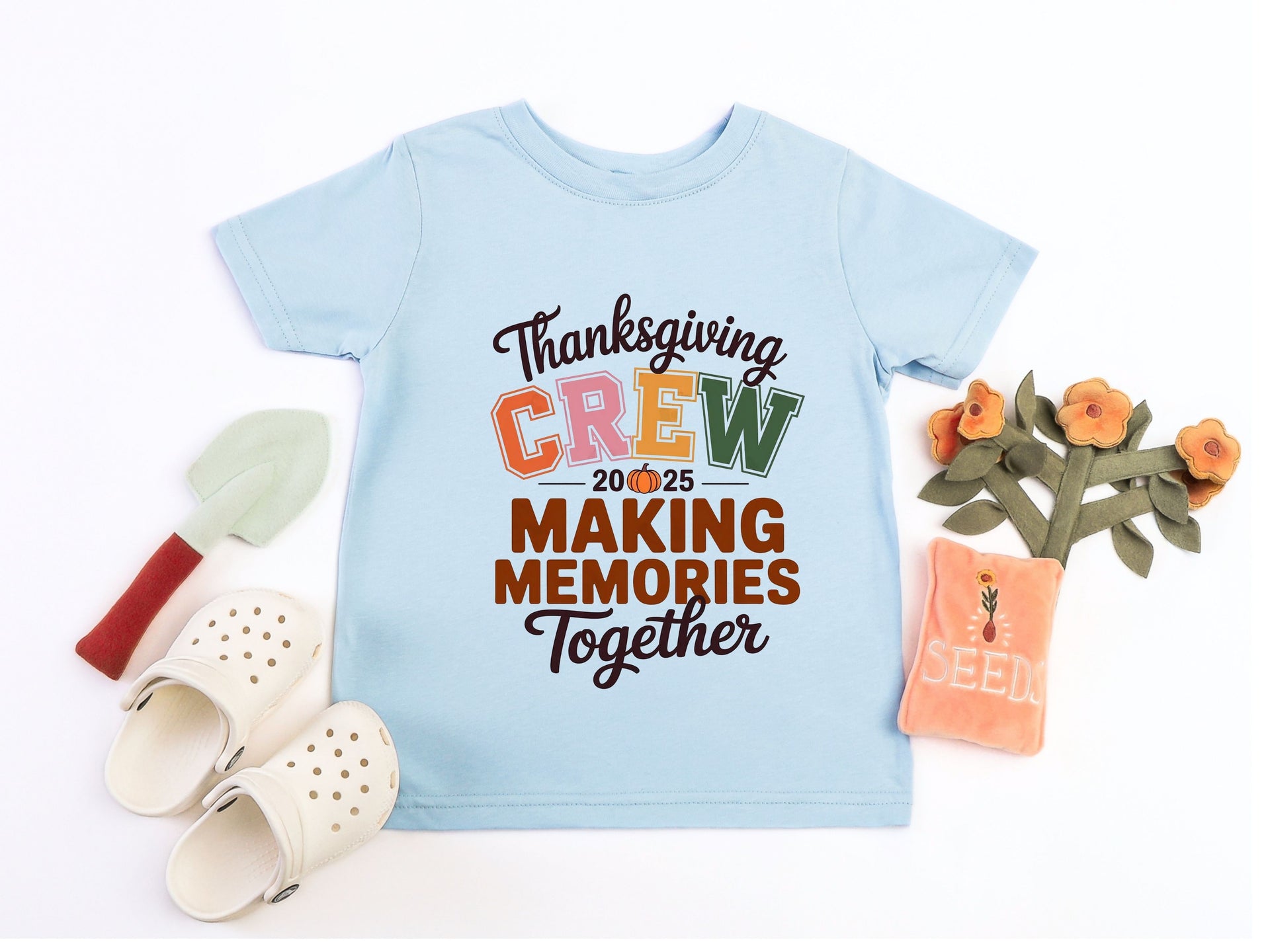 Thanksgiving Crew 2025 T-Shirt | Family Matching Thanksgiving Shirt | Making Memories Together Fall Tee-70054