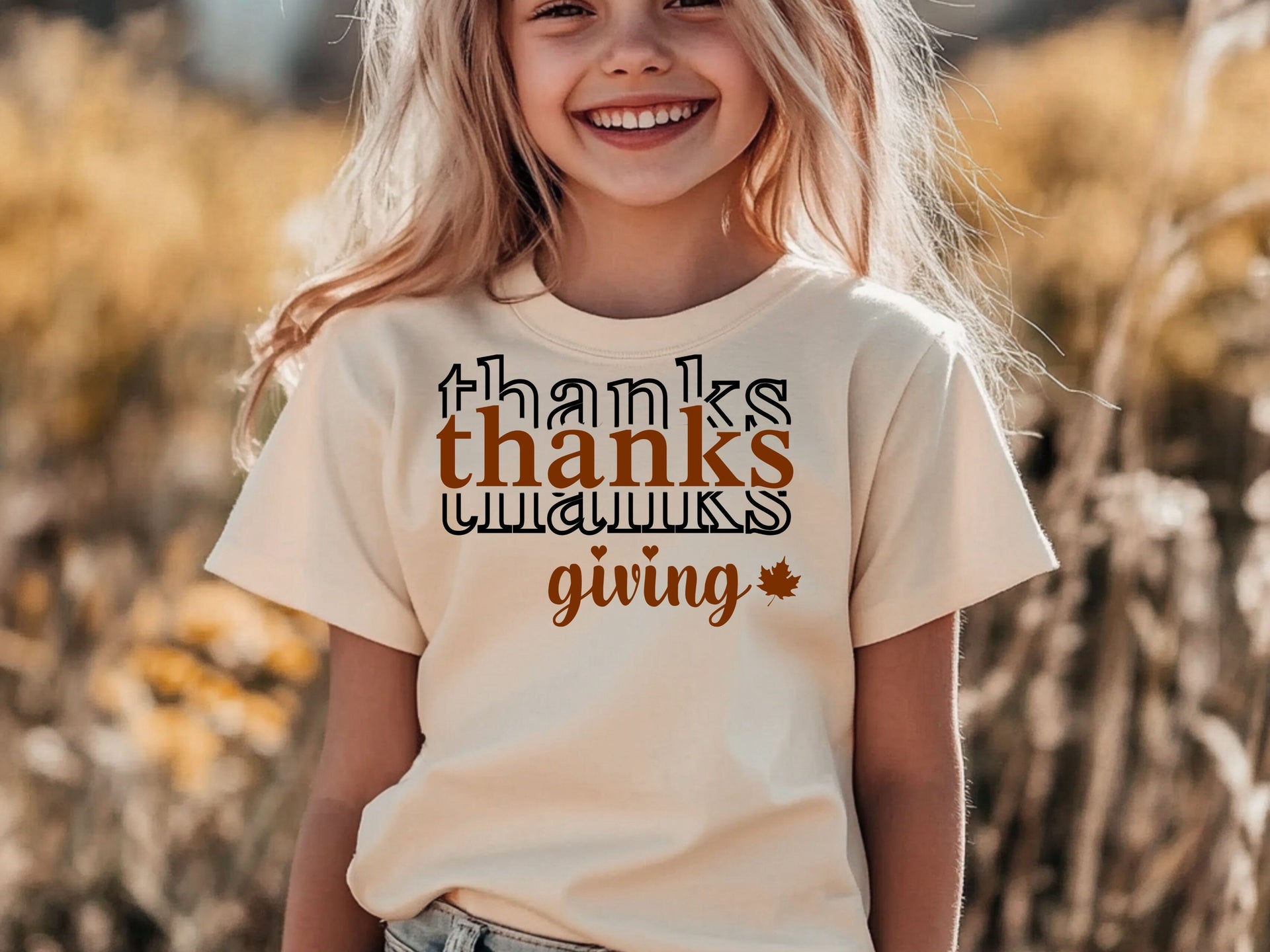 Minimal Thanksgiving T-Shirt | Simple Thanks Giving Tee | Fall Autumn Shirt for Adults & Kids-70055