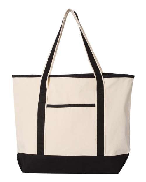 Q-Tees - 34.6L Large Canvas Deluxe Tote