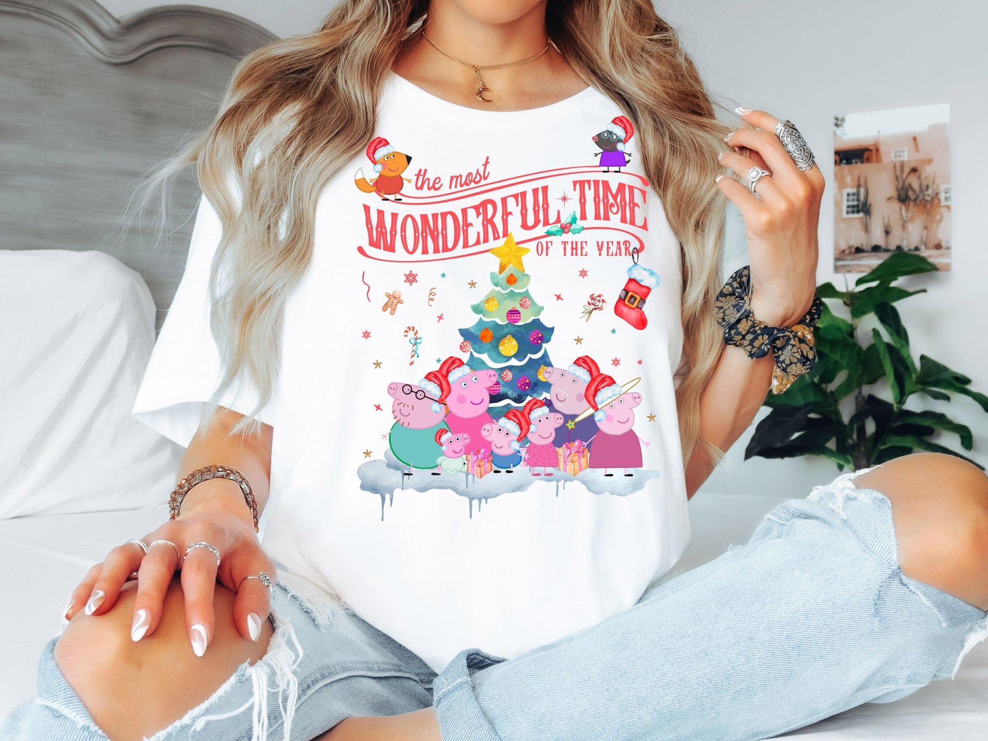 The Most Wonderful Time of the Year T-Shirt | Family Christmas Cartoon Tee | Holiday Matching Shirts for Adults & Kids-7C047