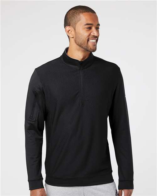 Adidas - Men's Textured Quarter-Zip Pullover - A295