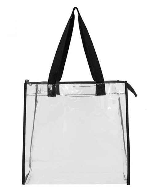OAD - OAD Clear Zippered Tote with Full Gusset- OAD5006