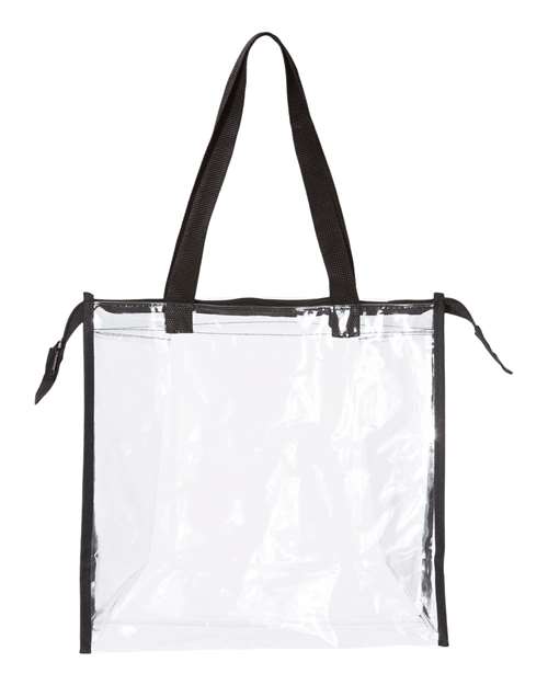 OAD - OAD Clear Zippered Tote with Full Gusset- OAD5006