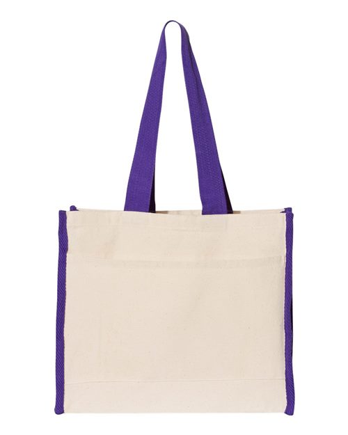 Q-Tees - 14L Tote with Contrast-Color Handles- Q1100