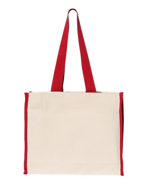 Q-Tees - 14L Tote with Contrast-Color Handles- Q1100