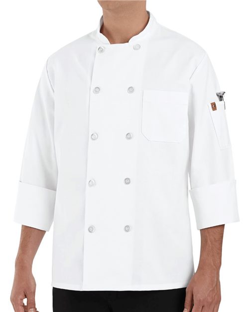 Chef Designs - 100% Polyester Ten Pearl Button Chef Coat- 0423